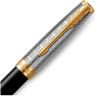 Ручка роллер PARKER SONNET PREMIUM T537 METAL BLACK GT F 2119786